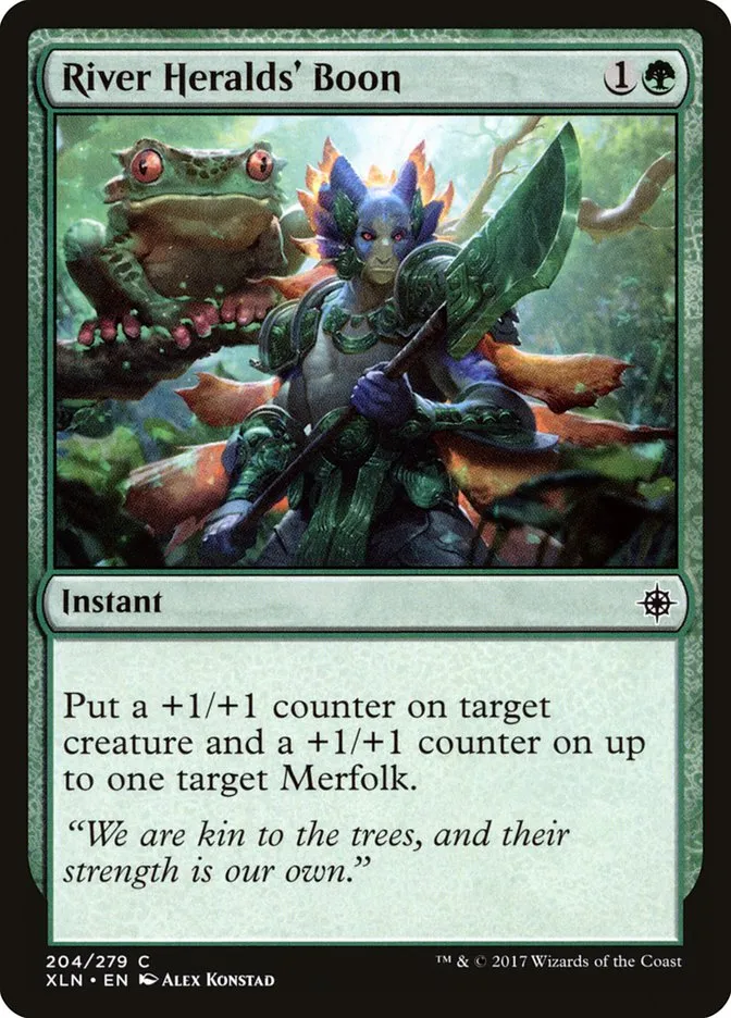 2017 Ixalan River Heralds' Boon common #204 common card image