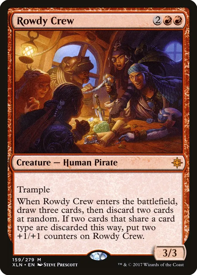 2017 Ixalan Rowdy Crew mythic #159 mythic card image
