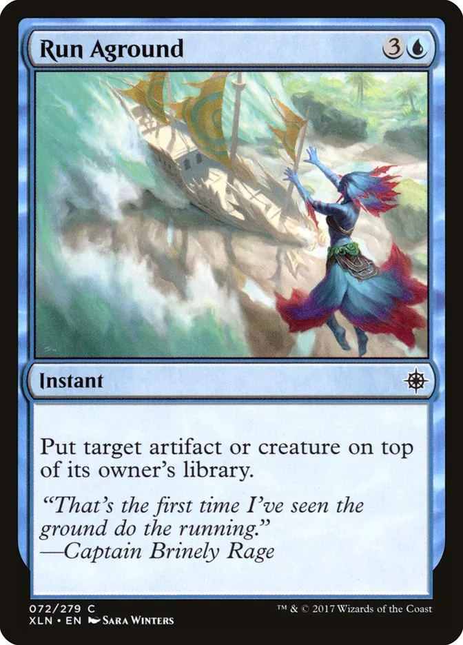 2017 Ixalan Run Aground common #72 common card image