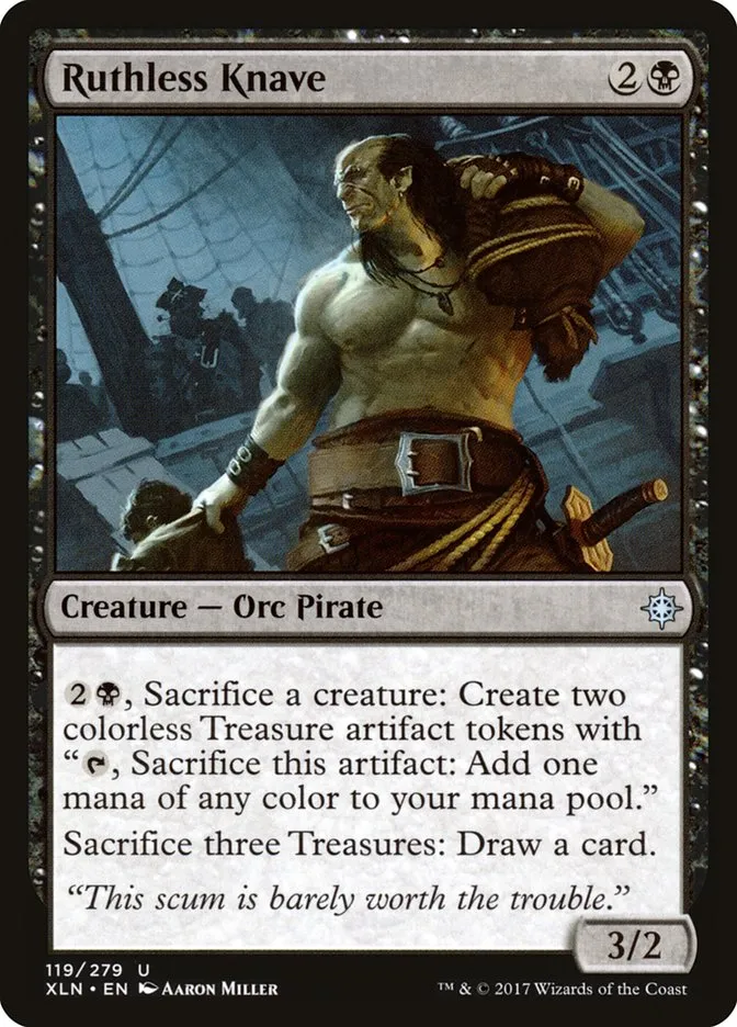2017 Ixalan Ruthless Knave uncommon #119 uncommon card image