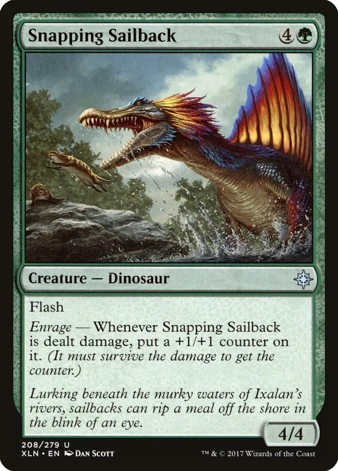 2017 Ixalan Snapping Sailback uncommon #208 uncommon card image