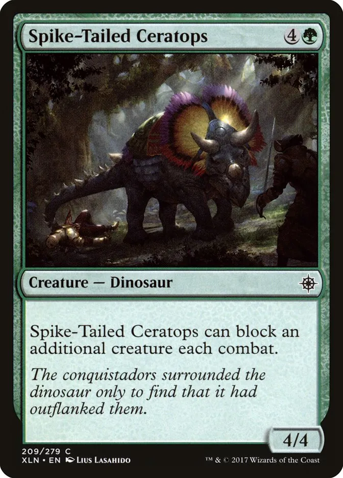 2017 Ixalan Spike-Tailed Ceratops common #209 common card image