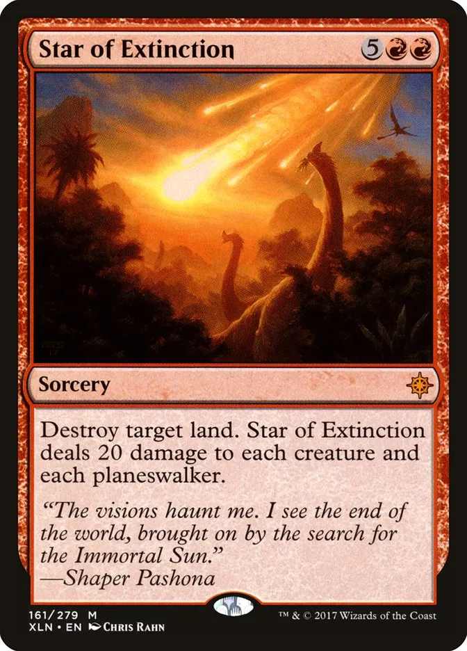 2017 Ixalan Star of Extinction #161 mythic card image