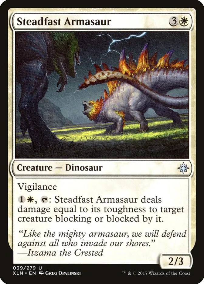 2017 Ixalan Steadfast Armasaur uncommon #39 uncommon card image