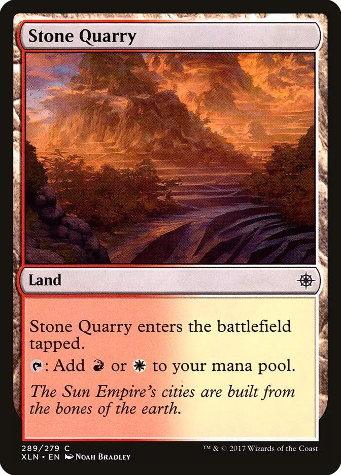 2017 Ixalan Stone Quarry common #289 common card image