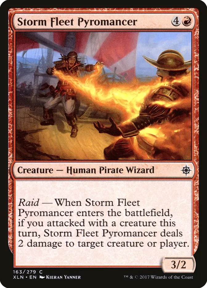 2017 Ixalan Storm Fleet Pyromancer common #163 common card image