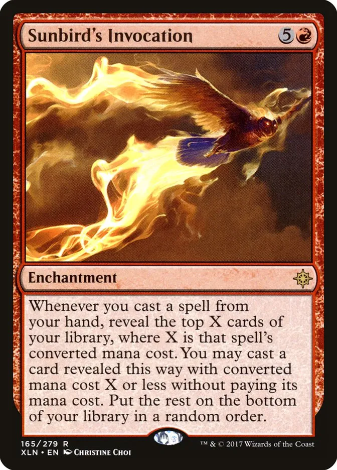 2017 Ixalan Sunbird's Invocation rare #165 rare card image