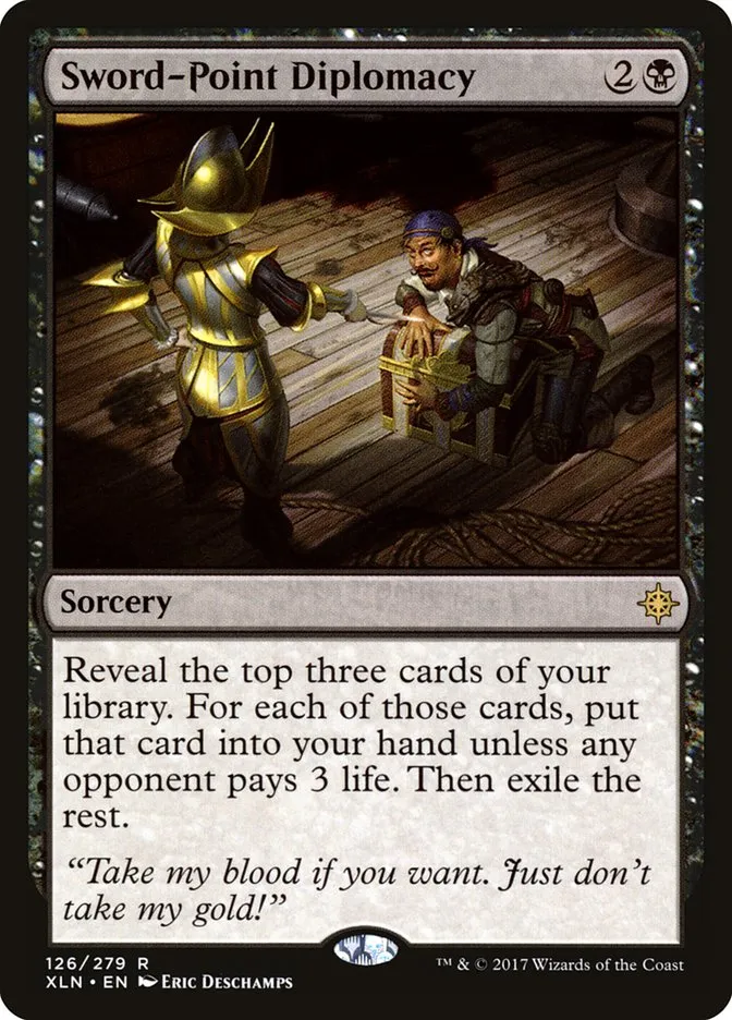 2017 Ixalan Sword-Point Diplomacy rare #126 rare card image