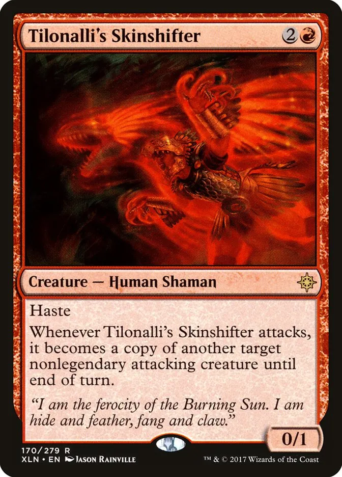 2017 Ixalan Tilonalli's Skinshifter [Prerelease] rare #170 rare card image