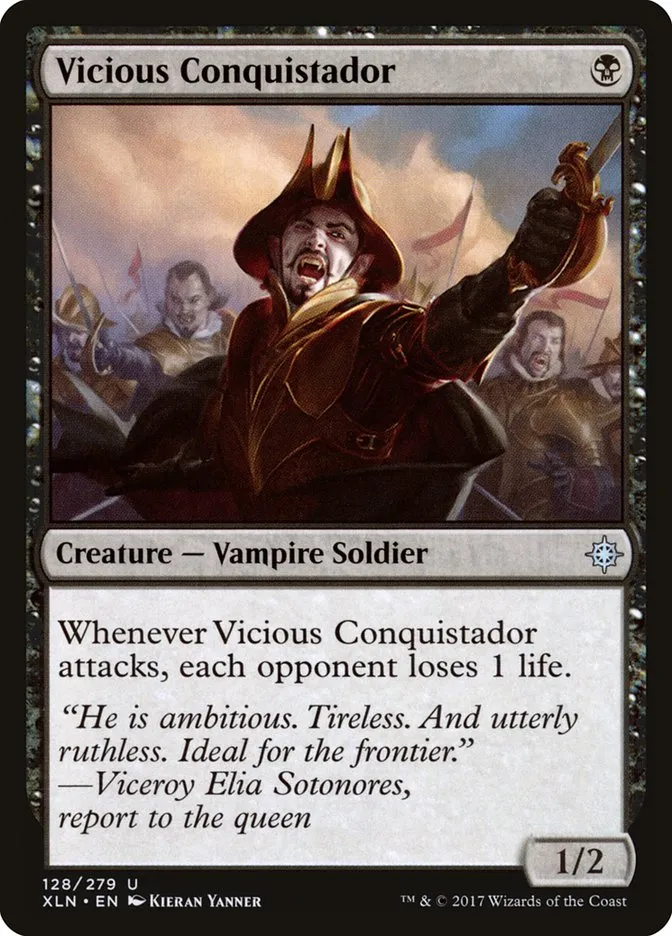 2017 Ixalan Vicious Conquistador uncommon #128 uncommon card image