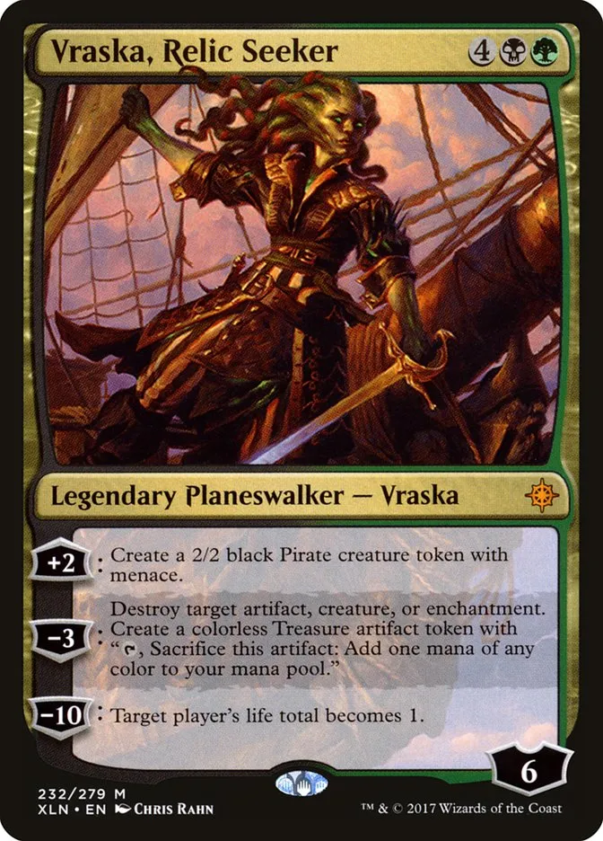 2017 Ixalan Vraska, Relic Seeker #232 mythic card image
