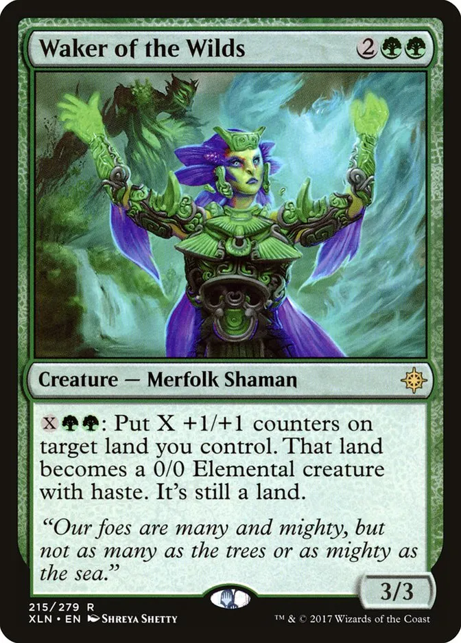 2017 Ixalan Waker of the Wilds #215 rare card image