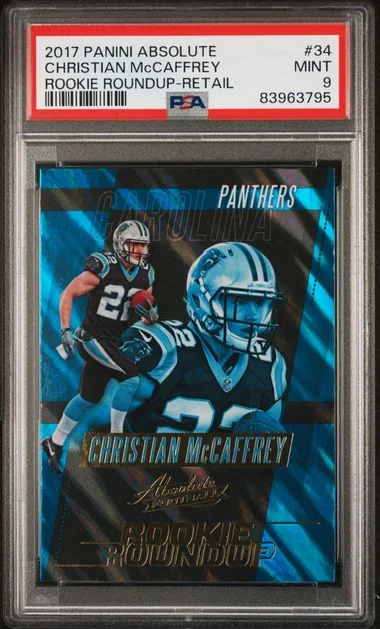 2017 Panini Absolute Christian McCaffrey Roundup Retail #34 card image
