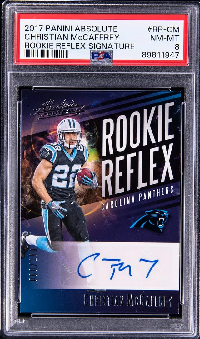 2017 Panini Absolute Christian McCaffrey Reflex Signature #RR-CM card image