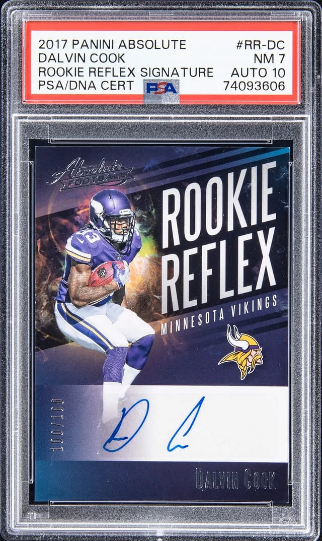 2017 Panini Absolute Dalvin Cook Reflex Signatures #RR-DC card image