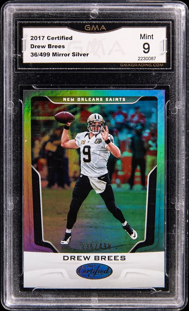 2017 Panini Certified Drew Brees - GMA Mirror Silver #9 card image