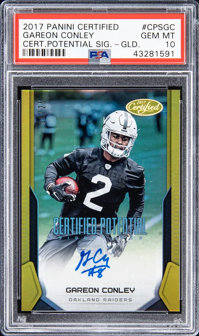 2017 Panini Certified Gareon Conley Potential Signatures Gold #CPSGC card image