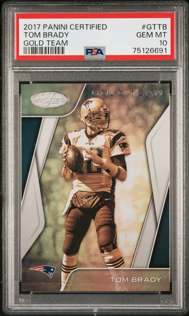 2017 Panini Certified Gold Team GT-TB Tom Brady #no-number card image