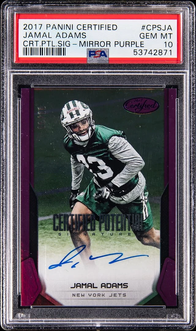 2017 Panini Certified Jamal Adams Certified Potential Signatures-Mirror Purple #CPS-JA card image