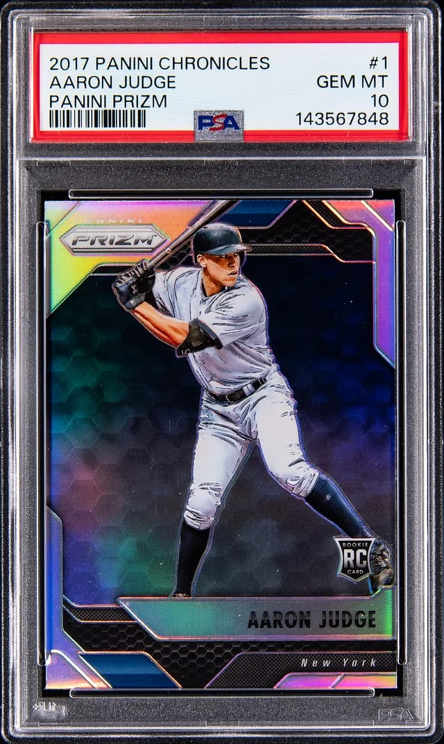 2017 Panini Chronicles Aaron Judge Panini Silver Prizm #1 card image