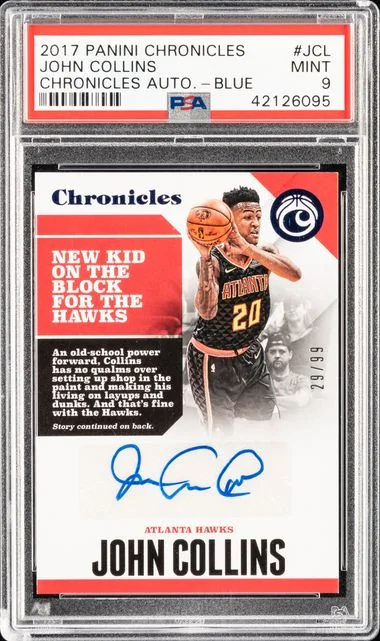 2017 Panini Chronicles Chronicles Autographs Blue Jcl John Collins #no-number card image