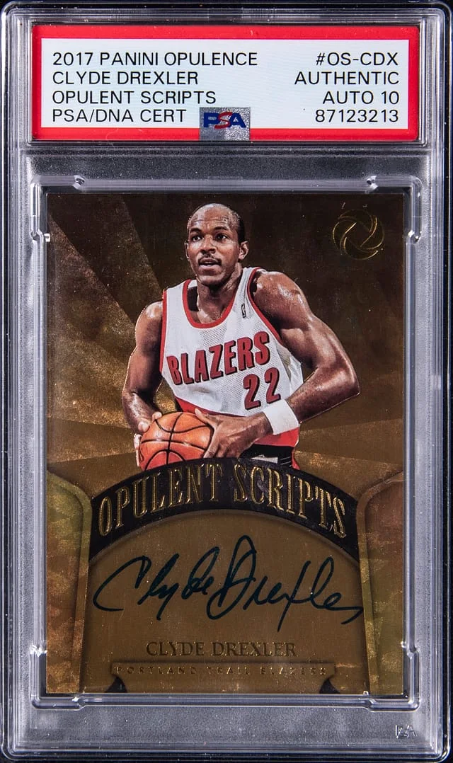2017 Panini Clyde Drexler Opulence Opulent Scripts #OS-CDX card image