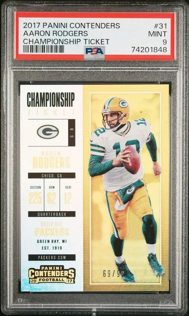 2017 Panini Contenders Aaron Rodgers Championship Ticket #31 card image