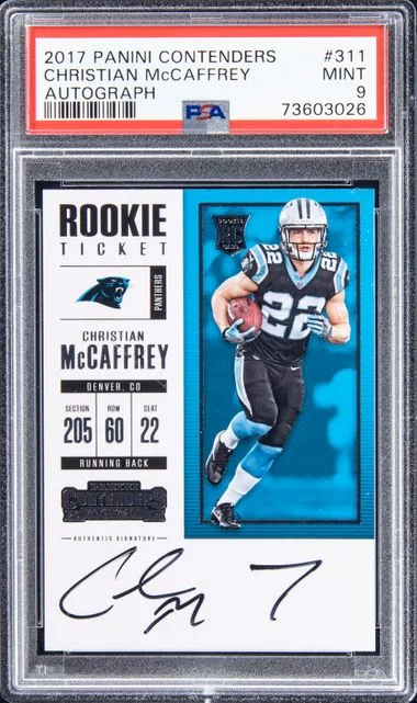 2017 Panini Contenders Christian Mccaffrey Autograph #311 card image