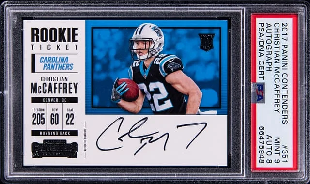 2017 Panini Contenders Christian Mccaffrey Autograph #351 card image