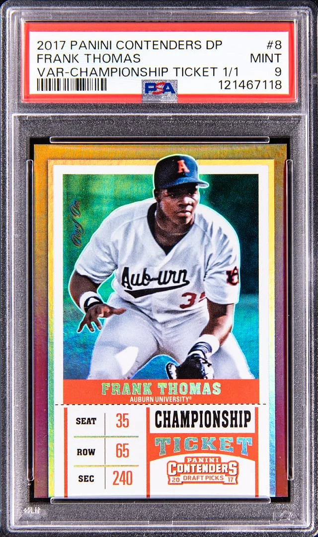 2017 Panini Contenders Draft Picks Frank Thomas Varsity Championship Ticket #8 card image