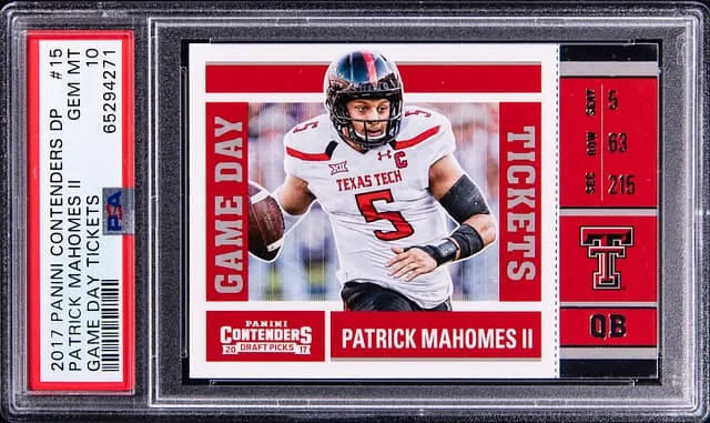 2017 Panini Contenders Draft Picks Patrick Mahomes II Game Day Tickets #15 card image