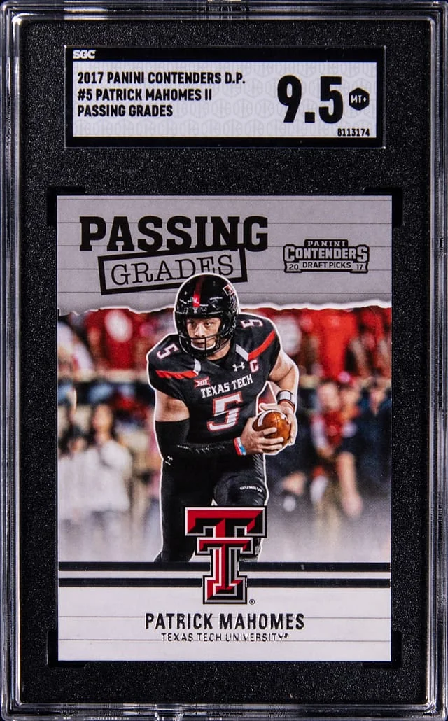 2017 Panini Contenders Draft Picks Patrick Mahomes II Passing Grades #5 card image