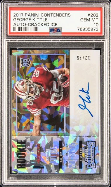 2017 Panini Contenders George Kittle Autograph-Cracked Ice #282 card image