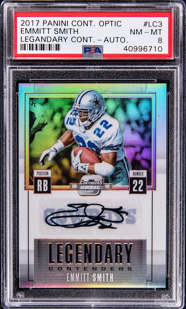 2017 Panini Contenders Optic Emmitt Smith Legendary Contenders Autograph #LC-3 card image