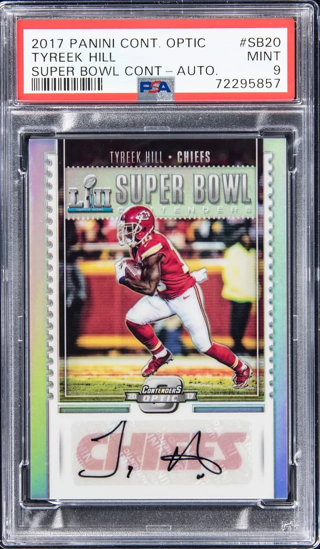 2017 Panini Contenders Optic Tyreek Hill Super Bowl Autograph #SB20 card image