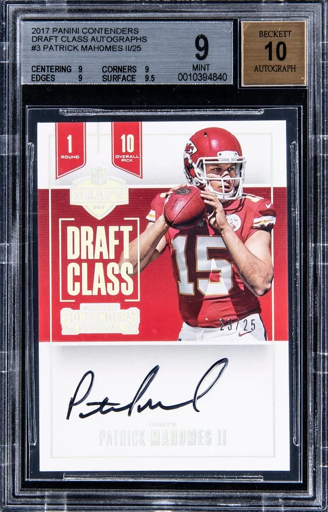 2017 Panini Contenders Patrick Mahomes II Draft Class Autographs #DC-PM card image