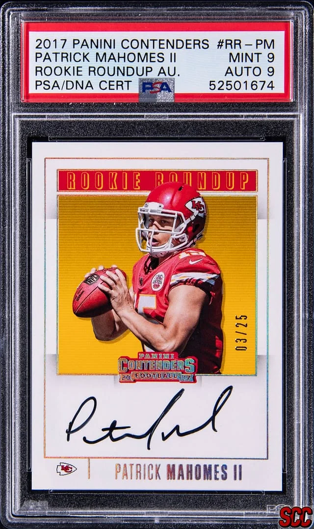 2017 Panini Contenders Patrick Mahomes II Roundup Autographs #RR-PM card image