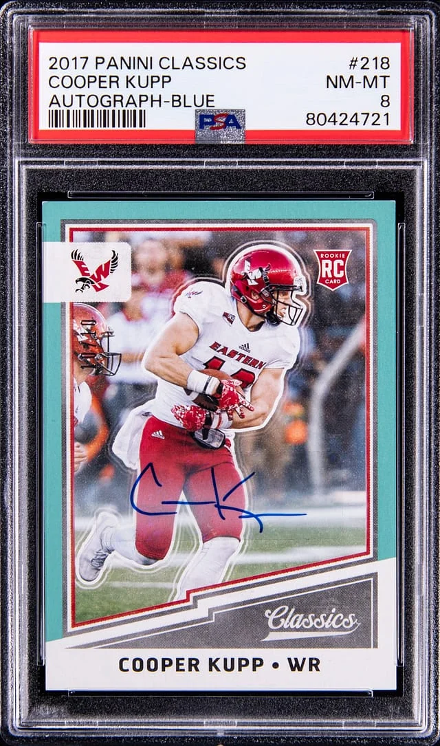 2017 Panini Cooper Kupp Classics Autograph Blue #218 card image
