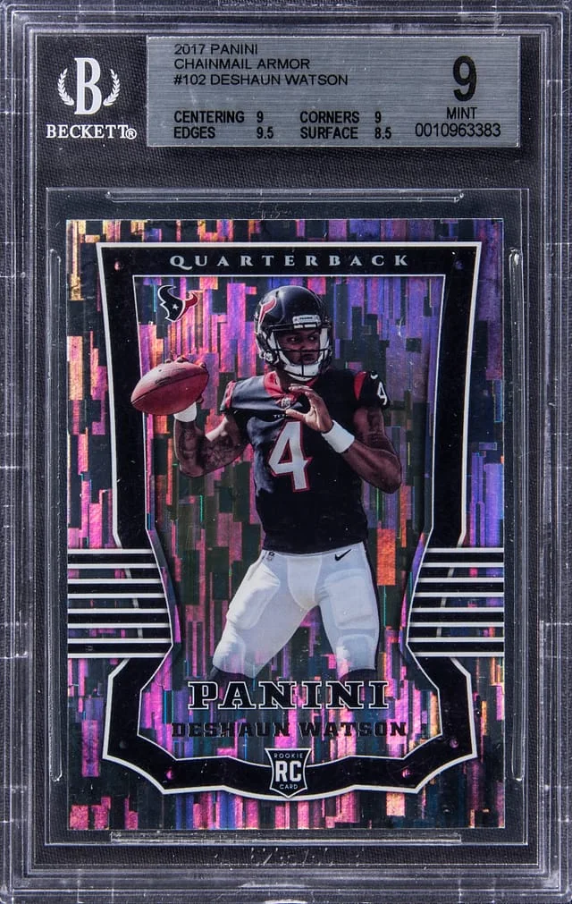 2017 Panini Deshaun Watson SSP /37 Chainmail Armor #102 card image