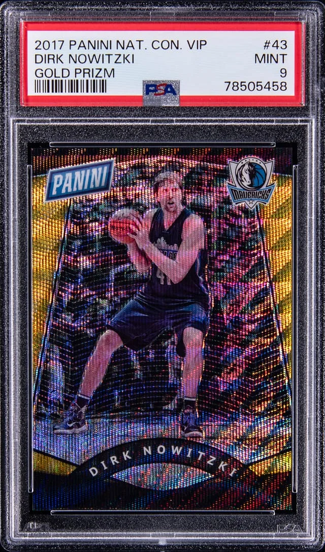 2017 Panini Dirk Nowitzki National Convention VIP Gold Prizm #43 card image