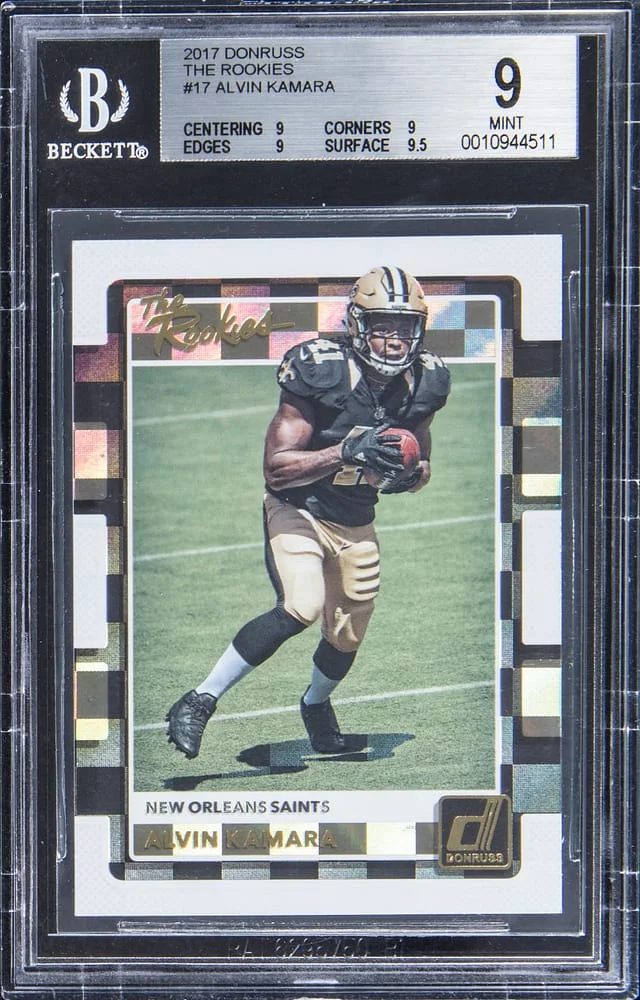 2017 Panini Donruss Alvin Kamara The Rookies #17 card image