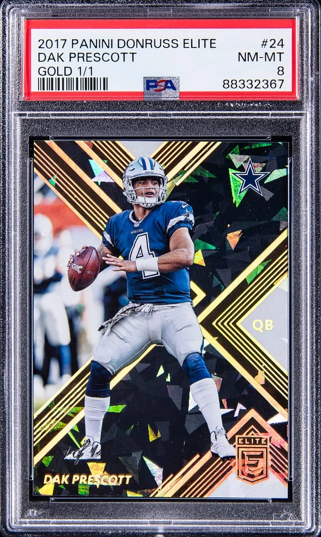 2017 Panini Donruss Dak Prescott Elite Gold 1/1 #24 card image