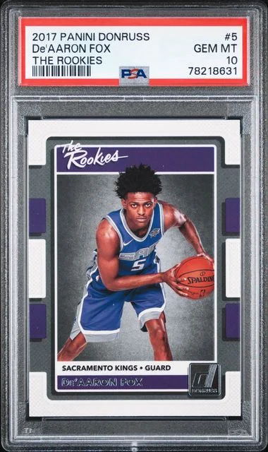2017 Panini Donruss De'Aaron Fox The Rookies #5 card image