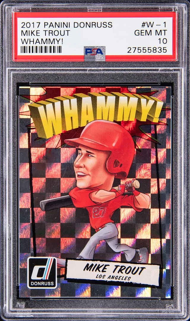 2017 Panini Donruss Mike Trout Whammy! #W-1 card image