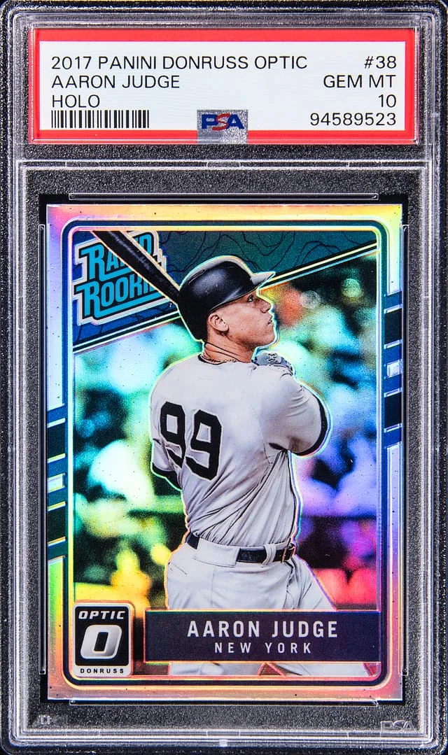2017 Panini Donruss Optic Aaron Judge Rated Holo #38 card image