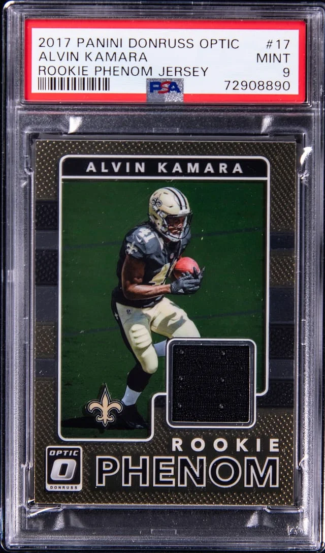 2017 Panini Donruss Optic Alvin Kamara Phenom Jersey #17 card image