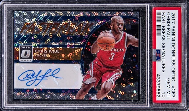 2017 Panini Donruss Optic Chris Paul Fast Break Signatures #CP3 card image