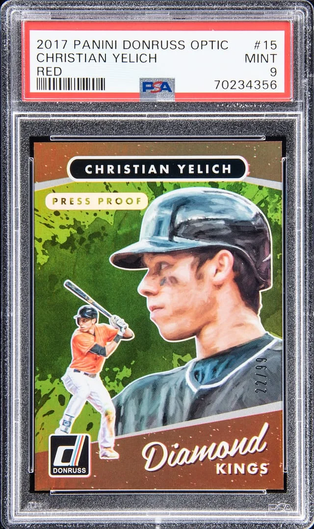 2017 Panini Donruss Optic Christian Yelich Red #15 card image