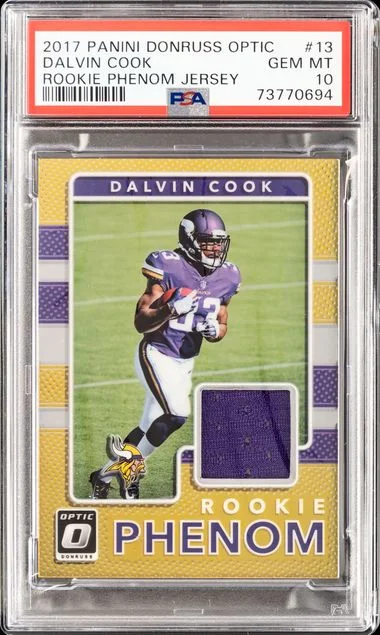 2017 Panini Donruss Optic Dalvin Cook Phenom Jersey #13 card image