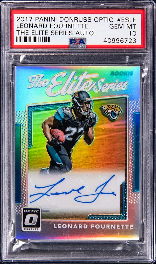 2017 Panini Donruss Optic Leonard Fournette The Elite Series Autograph #ES-LF card image